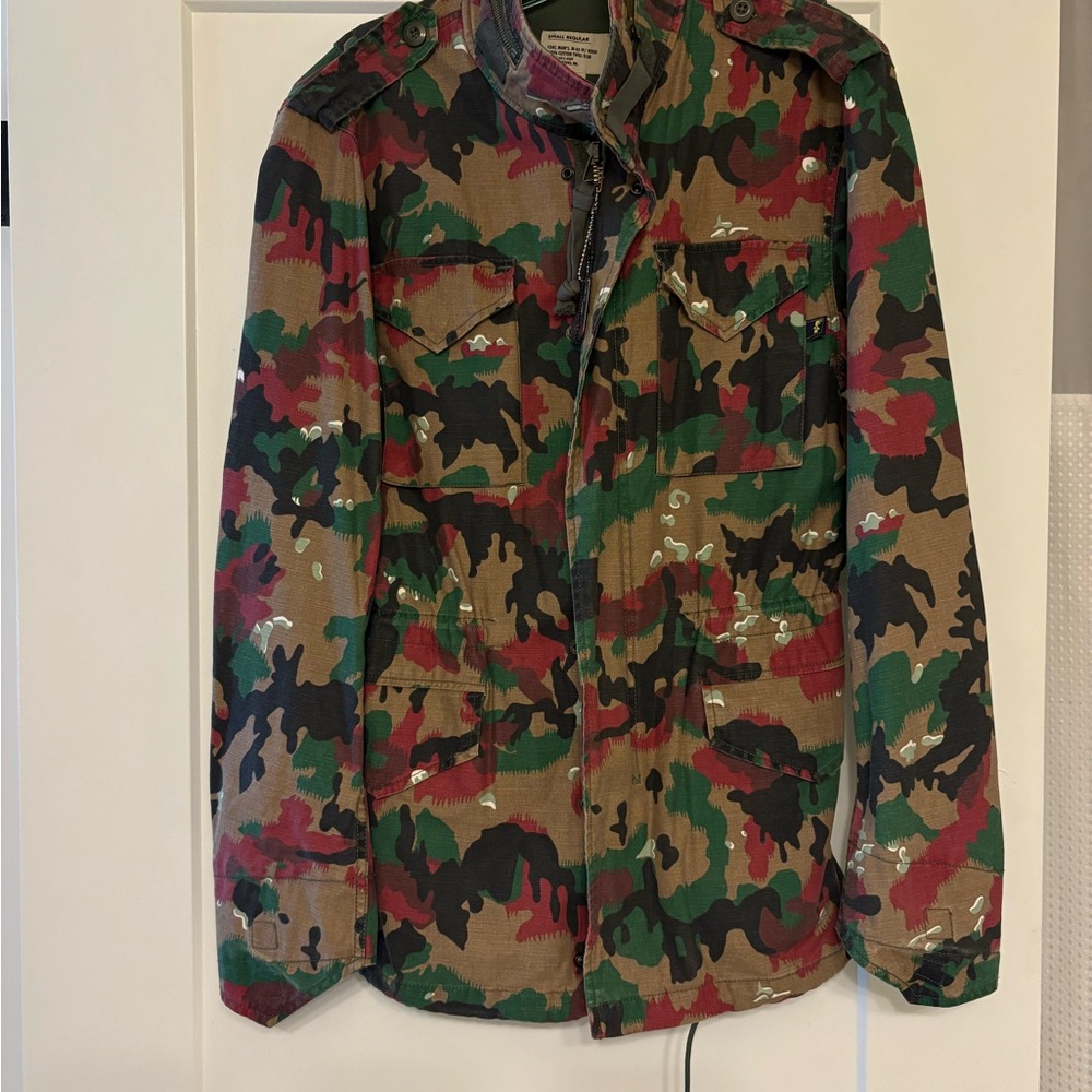 Alpha Industries Camo Jacket in Olive Green, Brown & Black